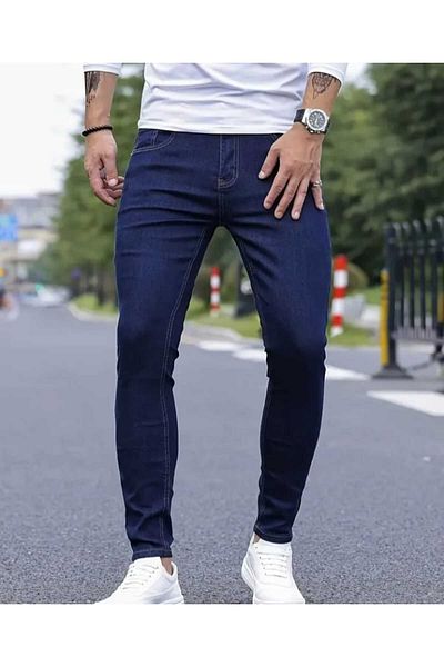 KING SEZAR Ανδρικό τζιν Navy Blue