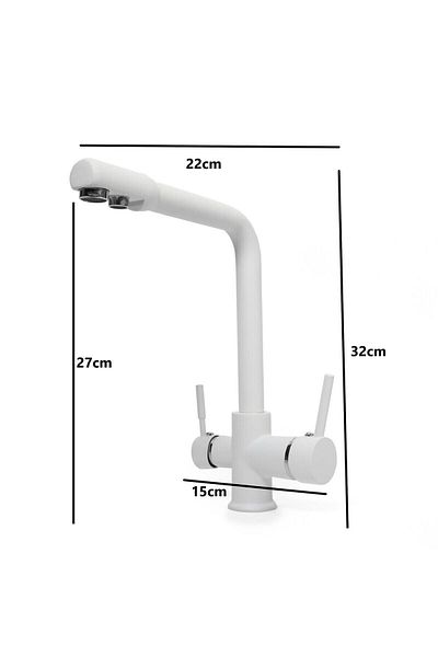FAUMIX White Hot Cold and Purification Water Inlet Sink 3 Way Purification Kitchen Faucet