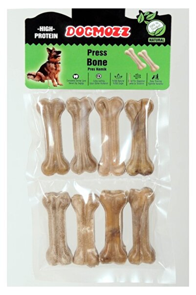DogMozz Premium Deri Pres Natural Köpek Kemiği 7 cm 8 Adet (V2)