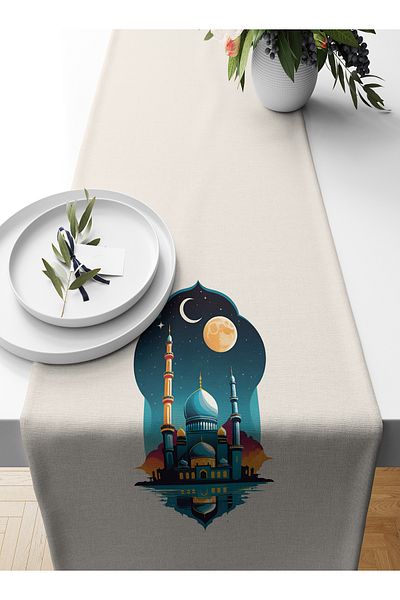 Bertille Home Ramadan Series 140x40 Cm Digital Printed Runner (Ramadan)