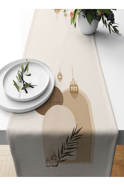 Bertille Home Ramadan Series 140x40 Cm Digital Printed Runner (Ramadan)