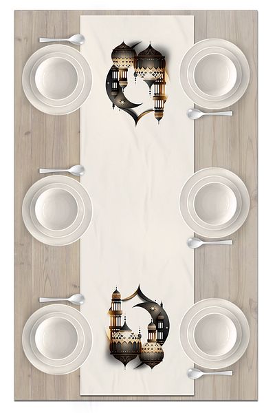 Bertille Home Ramadan Series 140x40 Cm Digital Printed Runner (Ramadan)