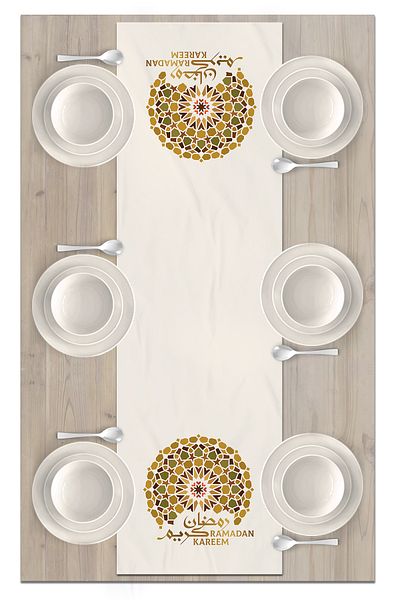 Bertille Home Ramadan Series 140x40 Cm Digital Printed Runner (Ramadan)