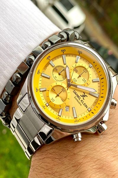 Daniel Klein New Season Stainless Steel Band Men Wristwatch 3 Atm Waterproof+wristband