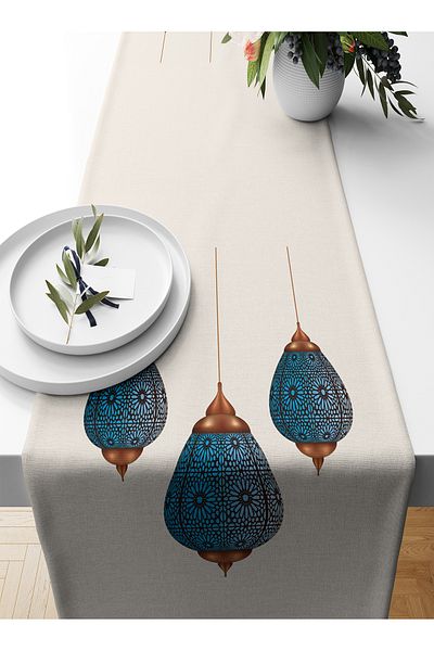 Bertille Home Ramadan Series 140x40 Cm Digital Printed Runner (Ramadan)