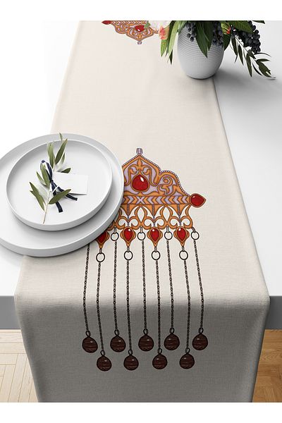 Bertille Home Ramadan Series 140x40 Cm Digital Printed Runner (Ramadan)
