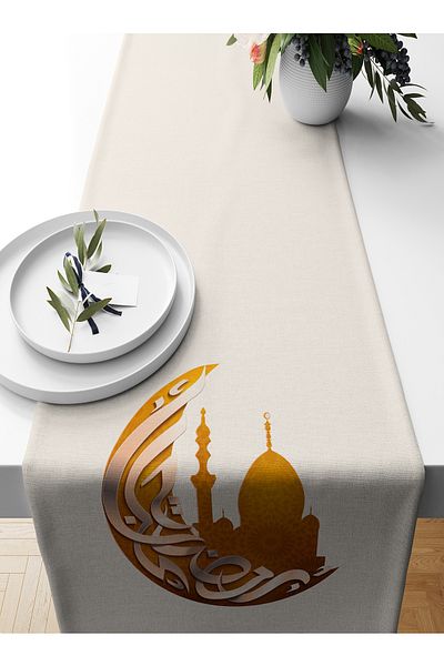 Bertille Home Ramadan Series 140x40 Cm Digital Printed Runner (Ramadan)