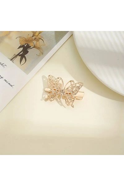 Eva Flore 2Pcs Cute Gold Butterfly Hair Clip