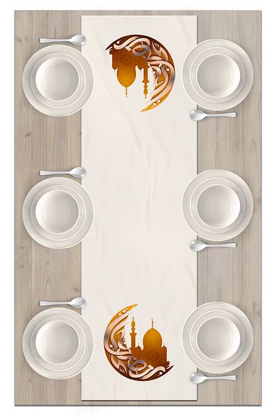 Bertille Home Ramadan Series 140x40 Cm Digital Printed Runner (Ramadan)