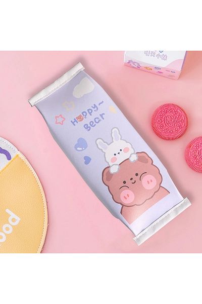 synshop Kawaii Korean Teddy Bear - Rabbit Teddy Bear Rabbit μοτίβο μολυβοθήκη και τσάντα μακιγιάζ Οργανωτής δώρο