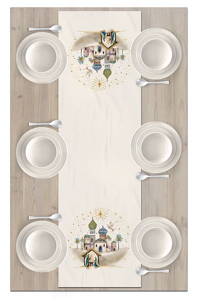 Bertille Home Ramadan Series 140x40 Cm Digital Printed Runner (Ramadan)