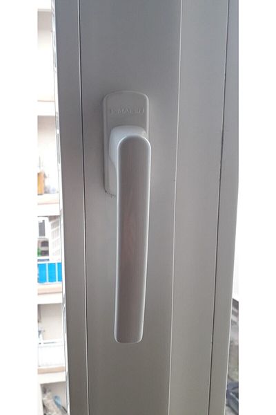 pimapen Original® Product Window Handle with Logo White Aluminum Ral9016 153gram