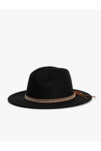 Koton Fötr Şapka Fiyonk Detaylı