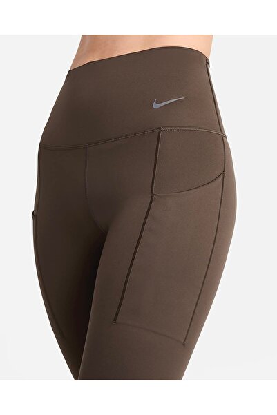 Nike Dri-Fit Universa Medium-Support High-Waisted Full-Length Training Kahverengi Kadın Tayt