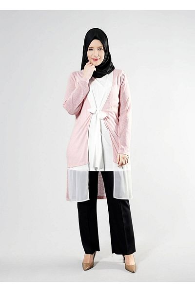 TRENDTESETTÜR Women's Powder T 2520 House 2 Pieces Hijab Tunik