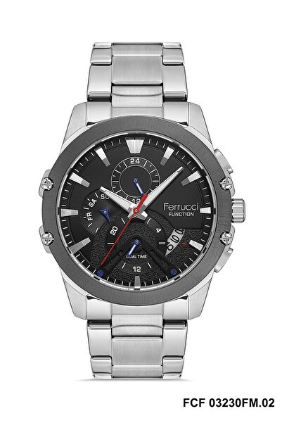 Ferrucci ساعة يد رجالية من FERRUCCİ FCF 03230FM.02 بحبل فولاذي