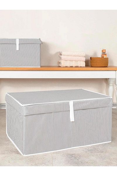 Smyak Γκρι Mega Size Covered Box - 60*40*30, 3 τεμάχια