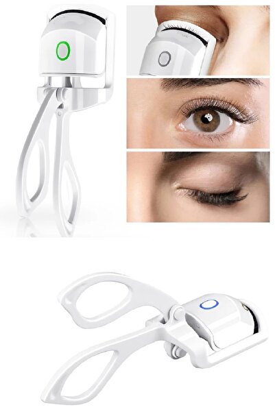 OZCMAX Silikon Uçluu Elektrikli Kirpik Kıvırıcı 2 Sıcaklık Modlu Usb Şarjlı K...