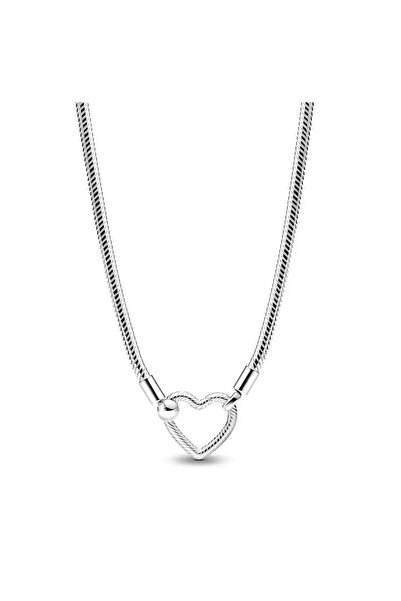 Hector&Co. Jewellery 925 Ayar Moments Kalp Kilitli Yılan Zincir Kolye