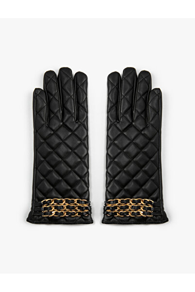 Koton Eldiven Deri Görünümlü Kapitone Detaylı