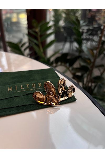 Miltonia Trapezoid Heart Steel Earrings