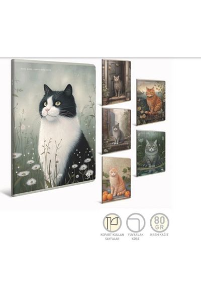 Gıpta Echo Book 13X18 Wire Stitching Cardboard Cover 60Yp. Lined Notebook - 7288