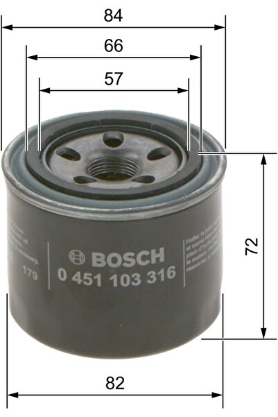 Bosch YAĞ FİLTRESİ HYUNDAI ACCENT MİLENYUM ADMIRE ERA GETZ ELANTRA BENZİNLİ MODELLER P3316