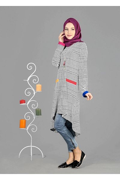 TRENDTESETTÜR T 1093 Modabu ριγέ τουνίκ