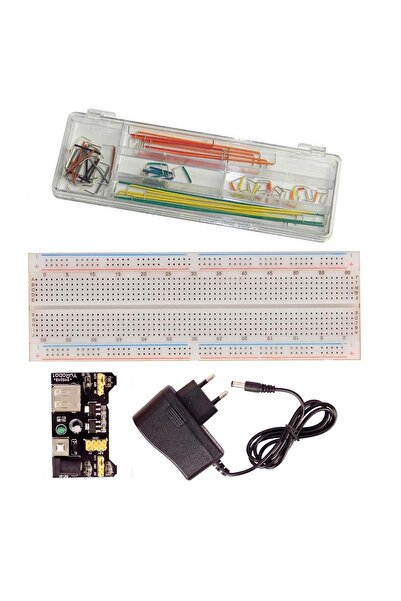 Devre Dünyası MB-102 Breadboard, 140 Parça Jumper Kablo Kiti, Breadboard Güç ...
