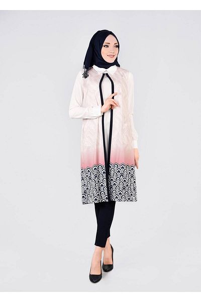 TRENDTESETTÜR Women's Powder Patterned 2-Piece Tunic 4450