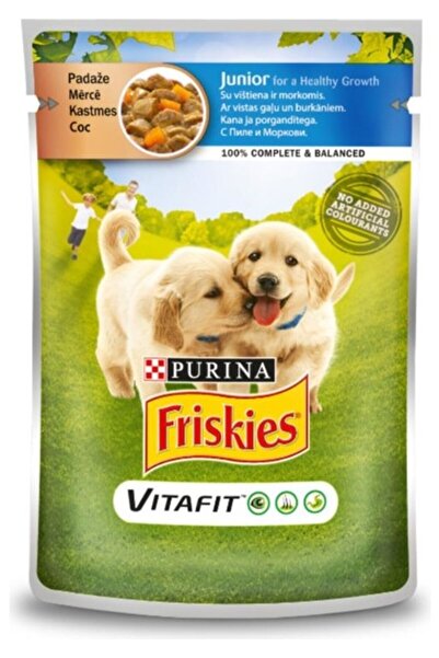 Friskies Tavuklu Ve Havuçlu Pouch Konserve Yavru Köpek Maması 20 X 85 gr
