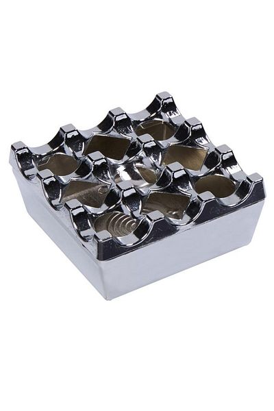 Rotanev Cast Ashtray with Grill Metal Square Ashtray with Lid and Ash Tray Holes