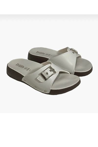 phelon outdoors Elispoly Beige Orthopedic Buckle Comfortable Daily Women's Slippers
