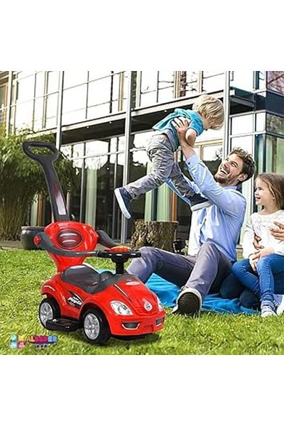 ALBADER 3-In-1 Push Car - Push Toddler Ride on Car, Toy Baby Stroller Walker, Push Ride-On Toys
