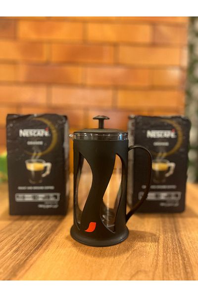 Nescafe Grande Filter Coffee 500Gr X 2 Pcs with French Press as a Gift.