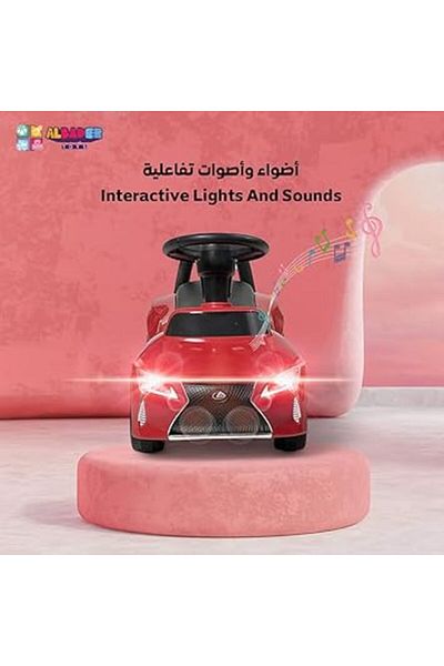 ALBADER سيارة دفع للأطفال - لعبة ركوب للأطفال الصغار، لعبة نشاط بدني، سيارة دفع للأطفال
