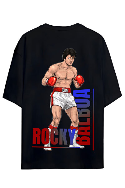 MAGORS ΜΠΛΟΥΖΑ UNISEX OVERSIZE ΣΧΕΔΙΟ ROCKY BALBOA ΠΙΣΩ ΚΑΙ ΜΠΡΟΣΤΑ
