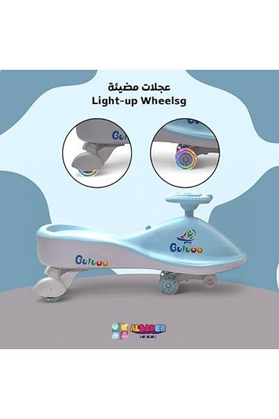 ALBADER سيارات الأرجوحة السحرية للأطفال - سيارة تويستر ماجيك للأطفال مع عجلات LED، سيارة دفع للأطفال