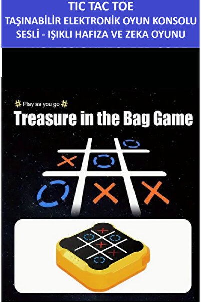 ZETCONCEPT TIC TAC TOE TAŞINABİLİR ELEKTRONİK OYUN KONSOLU - SESLİ IŞIKLI ZEKA VE HAFIZA OYUNU