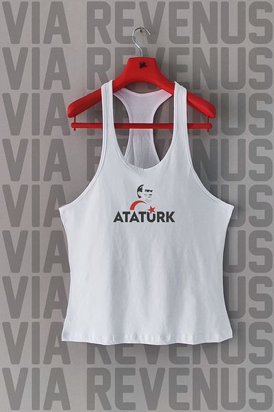 Vordevia Ataturk Front and Back Printed Tank Top Sports Tank Top