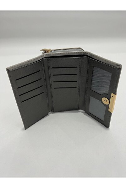 SHIKIRTI Γυναικείο πορτοφόλι μεγάλου μεγέθους με θήκη για κάρτες που κλείνει με φερμουάρ