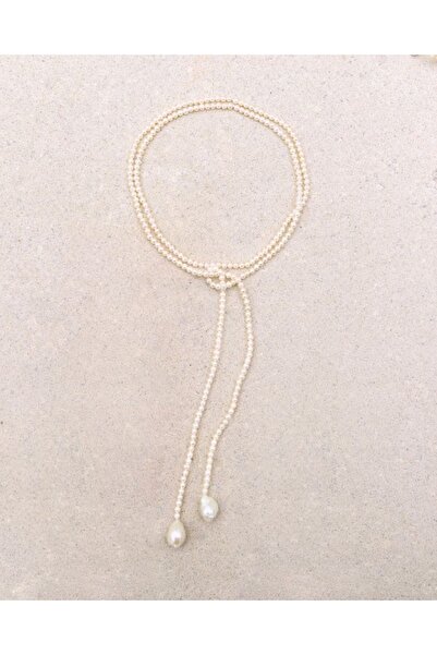 Jerberaa takı Barok inci detaylı ikili inci kolye