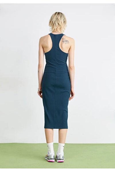 Nike Lacivert Chill Rib Slim Sleeveless Midi Kadın Elbise - Спортивний одяг