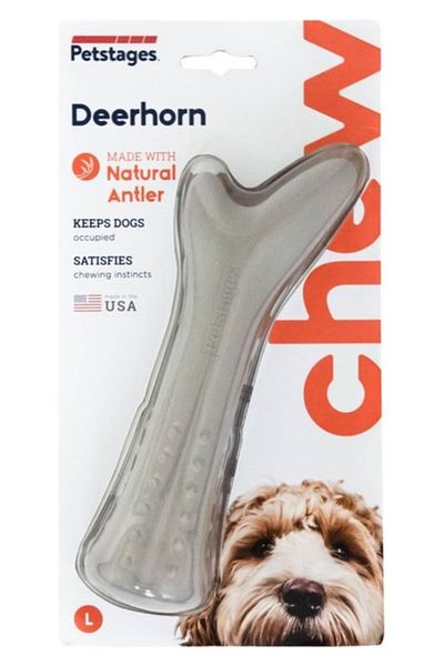PetStages Deerhorn Antler Alternative Dog Chew Toy Dog Chewing Toy - Large - 670