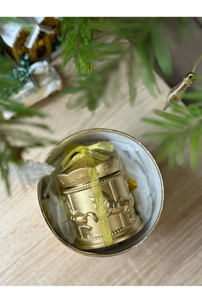 LARA küçük dükkan atolyesi 2 Adet Altın Sarısı Atlı Karınca Beton Alçı Mum