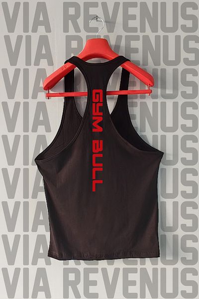 Vordevia Gym Bull Front and Back Printed Tank Top Sports Tank Top
