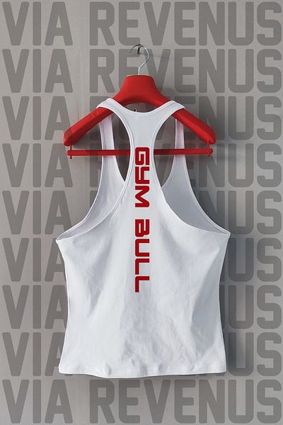 Vordevia Gym Bull Front and Back Printed Tank Top Sports Tank Top