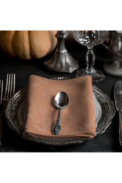 ARS DT 6 Adet  Amerikan Servis-sunum Peçetesi Desenli Kumaş  33x33 Cm  Tabak ...