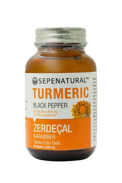 Sepe Natural Turmeric Black Pepper - 60 Capsules 880 mg Curcumin