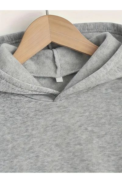 LAND MODA Φούτερ Unisex με μαύρο στάμπα